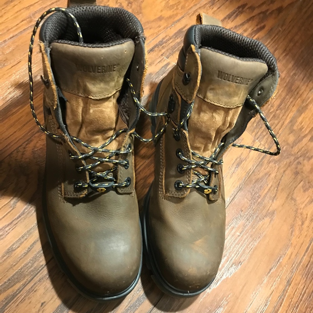 Steel toed Wolverine water proof boots